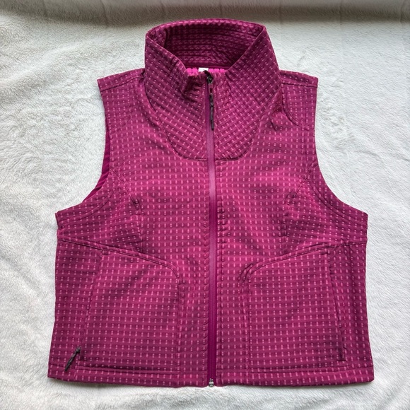 lululemon athletica Jackets & Blazers - Lululemon Water-Repellent Grid Fleece Hiking Vest | Wild Berry / Sonic Pink